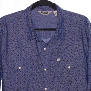 Salt Valley (XL) Purple Foral Long Sleeve Button
